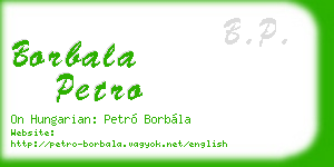 borbala petro business card